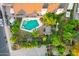 Aerial view of a backyard pool, patio, and yard amenities at 908 N Creston --, Mesa, AZ 85213