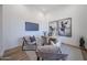 Bright office space featuring modern decor and a large TV at 1250 E Smokehouse Trl, Phoenix, AZ 85085