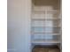 Spacious pantry with bright white shelving offering ample storage for kitchen essentials at 1250 E Smokehouse Trl, Phoenix, AZ 85085