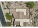 Aerial view showcases desert home with roof, patio, and desert landscape with low-maintenance features at 15025 E Scarlet Sky Ln # 1, Fountain Hills, AZ 85268
