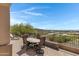 Outdoor patio with comfortable seating and expansive views of the landscape at 15025 E Scarlet Sky Ln # 1, Fountain Hills, AZ 85268