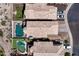 A well maintained neighborhood is displayed featuring homes with backyard pools and meticulous landscaping at 16610 S 21 St, Phoenix, AZ 85048