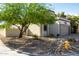 Well-maintained front yard with mature shade tree, adding charm to the home's curb appeal at 19511 N 76Th Ave, Glendale, AZ 85308