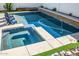 Inviting pool and spa area with modern landscaping, perfect for relaxation and entertaining at 19511 N 76Th Ave, Glendale, AZ 85308