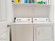 Efficient laundry room with modern appliances and ample shelving for storage at 1972 N Loretta Pl, Casa Grande, AZ 85122