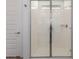 Modern shower featuring clear glass enclosure and door with chrome frame in a well-lit bathroom at 2464 N Morrison Ave, Casa Grande, AZ 85122