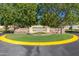 Stone monument sign for Highland Groves at Morrison Ranch community at 4337 E Vaughn Ave, Gilbert, AZ 85234