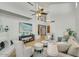 Bright living room with a fireplace, high ceilings, and stylish decor at 4618 E Valley View Dr, Phoenix, AZ 85044