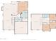 Two-story floor plan featuring the living areas, bedrooms, and bathrooms at 4633 E Desert Cactus St, Phoenix, AZ 85032