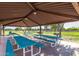 Inviting picnic area with multiple picnic tables under a covered structure at 632 W Natal Cir, Mesa, AZ 85210
