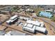 Aerial view of an estate in progress with large lots, surrounding neighborhood, and future pool at 7001 E Paradise Dr, Scottsdale, AZ 85254