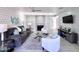 Inviting living room with modern fireplace, plush seating, and decorative textured wall at 850 S River Dr # 1085, Tempe, AZ 85281