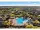 Community pool with cabanas and park-like amenities; mountain views beyond the desert landscape at 8733 E Jacaranda St, Mesa, AZ 85207