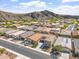 Beautiful aerial view of a Gathering neighborhood with mountain views at 10417 W Alyssa Ln, Peoria, AZ 85383