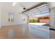 Spacious garage with mountain views and epoxy flooring at 10417 W Alyssa Ln, Peoria, AZ 85383