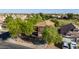 Aerial view of single Gathering home in residential neighborhood at 10561 E Plata Ave, Mesa, AZ 85212