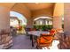 Community outdoor dining area with stone pillars and a decorative table offering a relaxed setting at 13700 N Fountain Hills Blvd # 135, Fountain Hills, AZ 85268