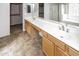 Luxurious bathroom with double sinks, walk-in shower, and a large soaking tub for relaxation at 1399 E Anna Dr, Casa Grande, AZ 85122