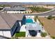 Beautiful aerial view of a home featuring a private pool, outdoor patio, and manicured landscaping at 17710 W Guthrie St, Surprise, AZ 85388