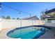 The backyard features a sparkling swimming pool for relaxation and outdoor enjoyment at 2044 N 71St St, Scottsdale, AZ 85257