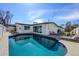 Backyard pool and patio area with lounge chairs and well-maintained landscaping at 2044 N 71St St, Scottsdale, AZ 85257