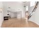 Open concept living room features a fireplace, high ceilings, and tile flooring at 2110 E Kerry Ln, Phoenix, AZ 85024