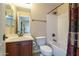 Clean bathroom featuring a shower-tub combination and a vanity at 27316 N Covered Wagon Rd, Phoenix, AZ 85085