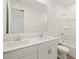 Bright bathroom with double sinks and a shower/tub combo at 3598 E Audrey Dr, San Tan Valley, AZ 85143