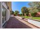 Brick patio and landscaping in the private backyard at 4030 N 54Th Pl, Phoenix, AZ 85018