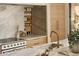 Close-up of kitchen with custom cabinetry, marble countertops, and modern cooking appliances at 5101 N Casa Blanca Dr # 223, Paradise Valley, AZ 85253