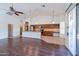 Open living space with a kitchen, dining area, and sliding door access at 5185 W Del Rio St, Chandler, AZ 85226