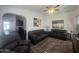 Comfortable living room with plush sofas, neutral paint, and large windows for natural light at 650 N Hawes Rd # 3123, Mesa, AZ 85207