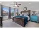 Comfortable main bedroom with en-suite bathroom and lots of natural light at 7149 E Plata Ave, Mesa, AZ 85212