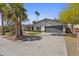 Inviting single-story home with a spacious driveway and two-car garage, enhanced by mature landscaping and shade trees at 8036 N 17Th Dr, Phoenix, AZ 85021