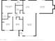 Here is a floorplan featuring two bathrooms, three bedrooms, a kitchen, a dining area, a foyer, and a living room at 8036 N 17Th Dr, Phoenix, AZ 85021