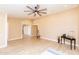 Spacious living room with wood flooring and neutral walls, perfect for entertaining guests at 8616 E Diamond St, Scottsdale, AZ 85257