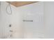Shower with white tiles and a grab bar at 10136 E Southern Ave # 2064, Mesa, AZ 85209