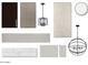 This photo showcases the design selection options, including wood flooring, backsplash tile, wall paint, kitchen fixtures, and light fixtures at 138 N 175Th Ave, Goodyear, AZ 85338