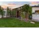 A backyard featuring a sauna and plunge pool, enclosed by climbing foliage at 141 E Bonita Way, Tempe, AZ 85281