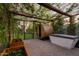 Outdoor sauna and plunge pool enclosed by climbing foliage and next to raised garden beds at 141 E Bonita Way, Tempe, AZ 85281