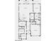 Detailed floor plan showcasing four bedrooms, an open-concept kitchen, and a two-car garage at 16928 W Jenan Rd, Surprise, AZ 85388