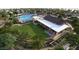 Aerial view of community pool, clubhouse, and recreational area at 17110 W Hackamore Dr, Surprise, AZ 85387