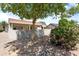 Manicured backyard landscaping with mature tree providing shade and colorful bushes at 20473 N Desert Sage Ln, Surprise, AZ 85374