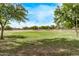 Expansive community park with lush green space and mature trees under a clear blue sky at 2233 S Nielson St, Gilbert, AZ 85295