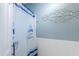 Powder bath with decorative shower curtain and wall decor at 2322 E Dolphin Ave, Mesa, AZ 85204