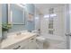 Updated bathroom featuring shower over tub, modern tiling and sink at 2322 E Dolphin Ave, Mesa, AZ 85204