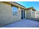 View of private patio with sliding glass doors, perfect for outdoor relaxation and entertaining at 248 S 167Th Dr, Goodyear, AZ 85338