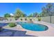 Backyard pool with lush landscaping creating a relaxing oasis for homeowners and guests at 248 S 167Th Dr, Goodyear, AZ 85338