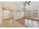 Bright living room featuring arched doorways, high ceilings, and natural light at 3370 E Flamingo Ct, Gilbert, AZ 85297