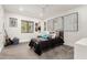 Cozy bedroom with neutral colors, carpet flooring, ceiling fan and window that brings natural light at 4835 E Onyx Ave, Paradise Valley, AZ 85253